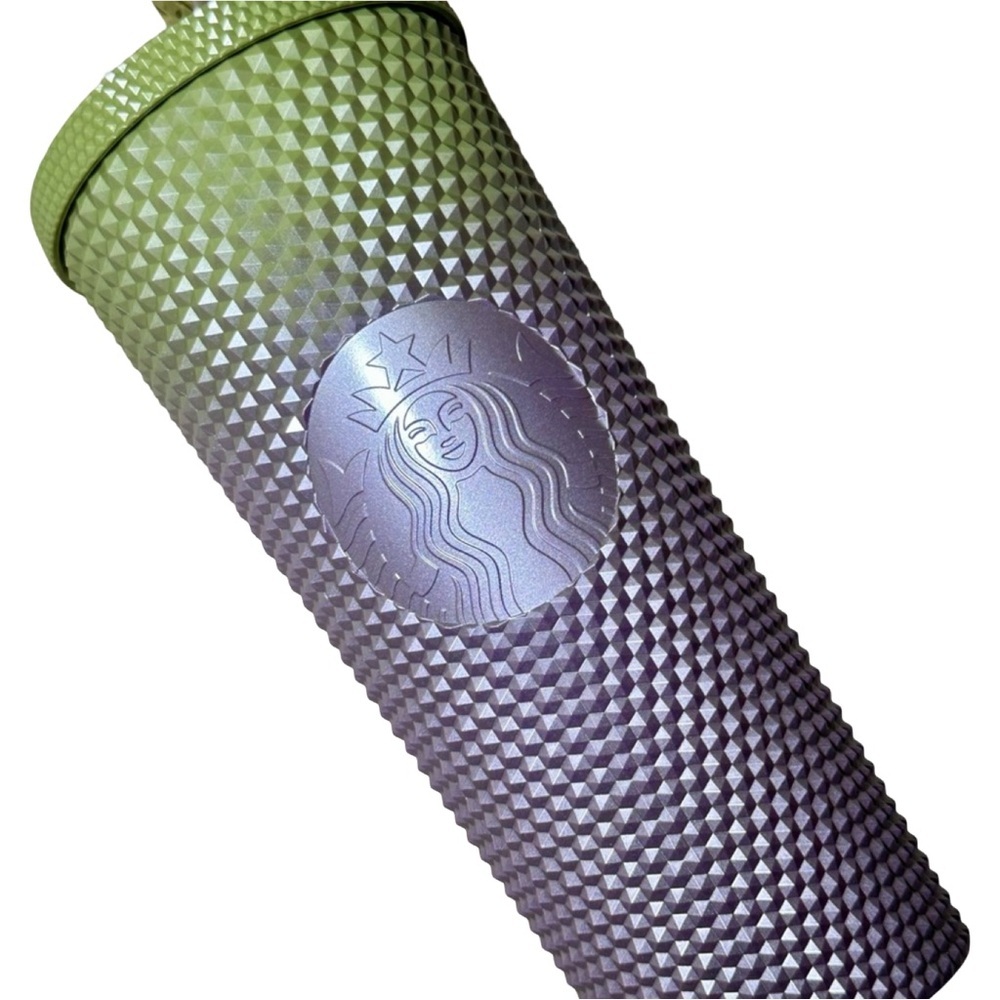 Starbucks Green & Purple Ombré Studded Tumbler 24oz